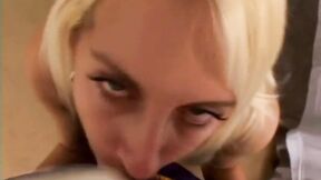 P-O-V hoe sucking hard shaft