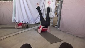 slutty stepmom gets fucked doing yoga
