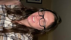 After stroking him, my 55m hot photographer fondled my tits and pussy then fucked my mouth standing. I gave an amazing blowjob!