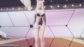 Mmd Hyo Min - Nice Body Ahri Sexy Striptease League of Legends Hentai Uncensored 4K 60fps