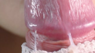 Close up blowjob, playing with my husbands hard cock head