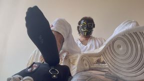 Ball-Gag Punishment: Silenced Under My Sweaty Feet