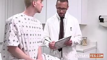 GuySaysYes.com - Jesse Stone visits Dr. Myles Landon because he&rsquo_s been having trouble cumming, so Dr. Landon performs an inspection of his cock and balls.