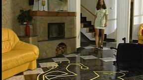 Blonde slut begging for a cock in the ass