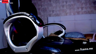 Transgender Babe's Anal Play with Oil - Fingering & Dildo Riding