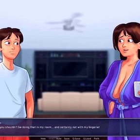 Summertime saga: stepmom caught her stepson masturbating on her underwear ep 38