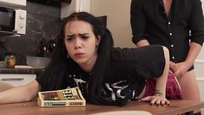 Russian Schoolgirl's Rough Lesson: Stepmom's Absence, Teacher's Pleasure