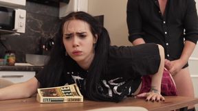 Russian Schoolgirl's Rough Lesson: Stepmom's Absence, Teacher's Pleasure