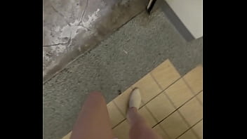 Exposing underwear in a motel garage