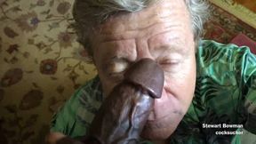 Another Huge Black Cock Gets Sucked off, Cums in Stew's Face