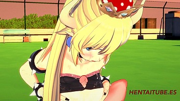 Mario Bross Nintendo Hentai 3D Bowsette boobjob & Fucked