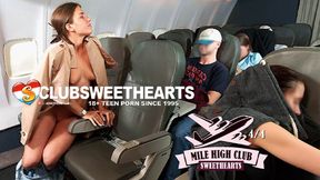 Mile High Club Sweetheart Sara Heat Orgasming on the Flight Backc