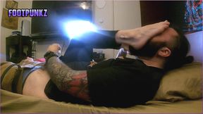 Madeline's Sweaty Feet from the Park Foot Domination and Worship with Huge Cumshot