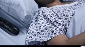 Hospital bed gangbang: Asian teen gets wild alien creampie