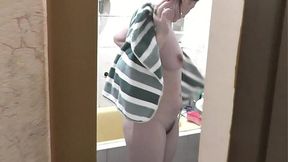 Pervert husband of wife watches as beautiful cute sweet girl takes shower  Old man masturbates cock  Public nudity  Naked in publc  Role play  Taboo  Natural tits  Perfect ass  Naked girl  Bathroom