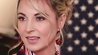 Big booty MILF stewardess posing naked