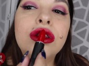 Romantic Red Lipstick Seduction - POV Kissing & Lipstick Application - PREVIEW - Sydney Screams