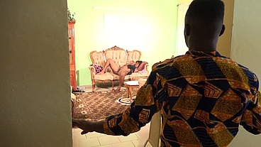 I fuck my slutty neighbor while she's masturbating on the phone with her husband. I take the opportunity to give her my black cock in her creamy pussy, and she enjoys it immensely while her husband is