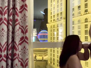 Vegas Throat goat swallows cum for sugar daddy