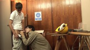 Drilling his ass in the living room
