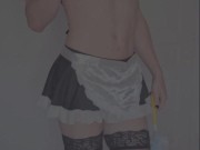 Slutty femboy maid wants your cock