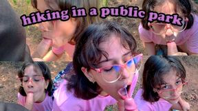 hiking in a public park
