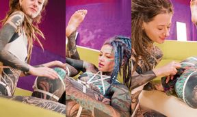 Tattooed Alt Girls Go Wild with Massive Toys