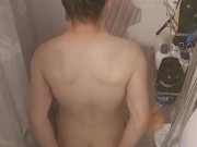 British twink boy having a shower. Full video on onlyfans: @kamalee0
