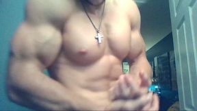 Big American Muscled Stud Flexing Show