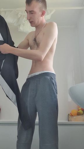 Teen Getting Out of Bath All Wet
