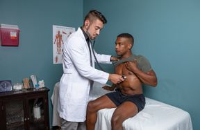 Doctor with a big dick banging that juicy ass