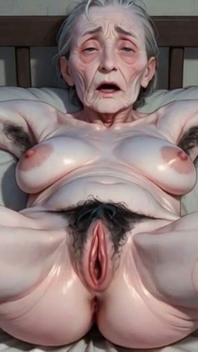 90 Year Old Granny Hairy Pussy in Bondage - Desperate for Creampie After Many Years