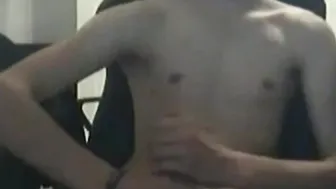 Slim Twink Jerks His Hard Cock on Webcam Until He Cums