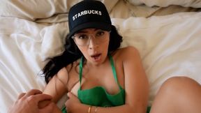Big Titty Latina Starbucks Barista Fired For Fucking Me In Public - Cami Strella