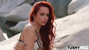 Feisty Redhead Audrey Reid Puts Her The Test In Passionate Outdoor Anal Adventure