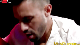 Horny executive hunk Denis Vega drills bartender after work