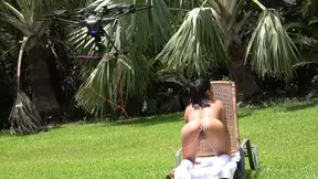 Girl riding Sybian gets super wet and cums hard