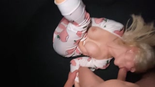 Homemade night sex filmed on the phone from an amateur couple.