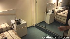 trans pornstar nikki montero crazy makeup and cumming on her belly