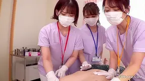 Japan Nurse Seduces Patient & His Partner For Steamy Group Sex
