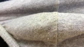 Close up dirty cock jerking off in smelly underwear until public cumshot