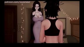 3D HQ Cowgirl riding Big tits Firm tits Breast Expansion POV Sex wSound added