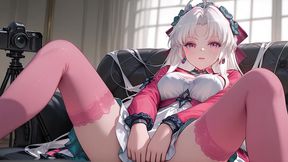 carlotta came to a sex casting for the first time. carlotta sex casting hentai cosplay (ai-generated)