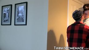 Young twinks have a passionate homemade ass fuck party