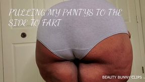 PULLING MY PANTIES TO THE SIDE TO FART