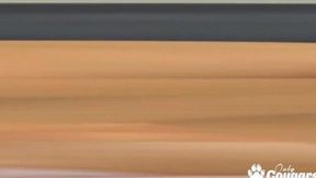 Dark-skinned beauty enjoys intense photoshoot sex