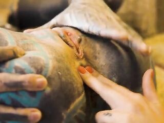 Tattooed Roadtrip Whore Takes Large Anal Sex tool in Vintage Talbot Express