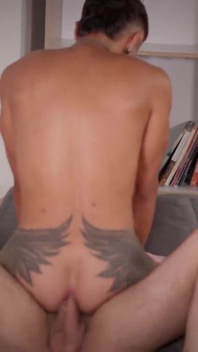 Pitufo Trujillo Taking Camilo Brown's Big Uncut Cock Until He Gets His Ass Cum Filled   Clip 1