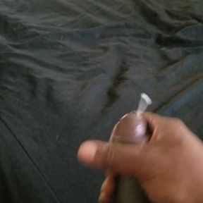 Semi Erect Black Cock Mega Cumshot