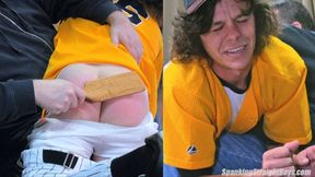 Greg Spanked in Baseball Gear - High Definition Version